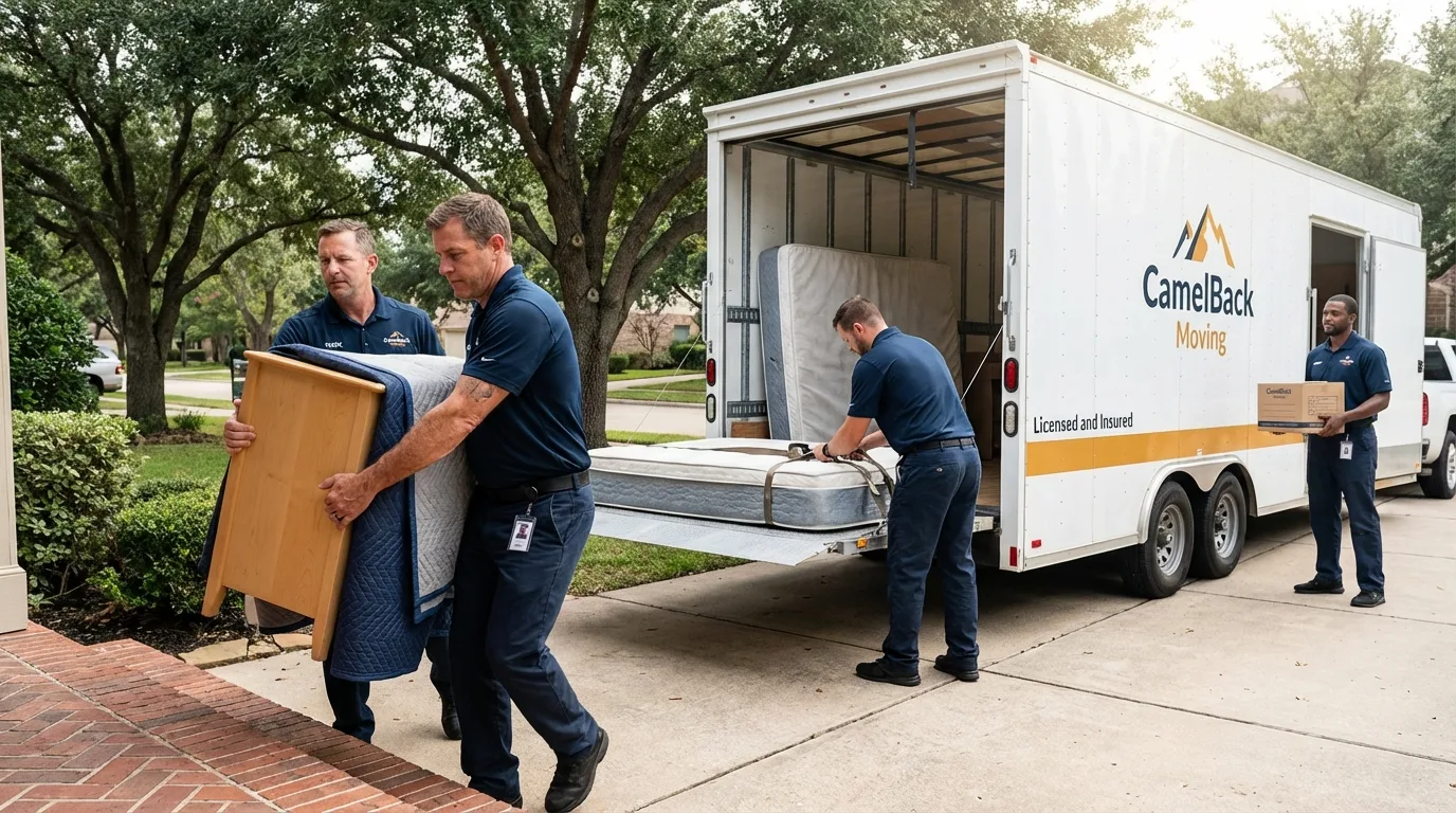 Crew loading residential truck for cross-state move from Corry, PA